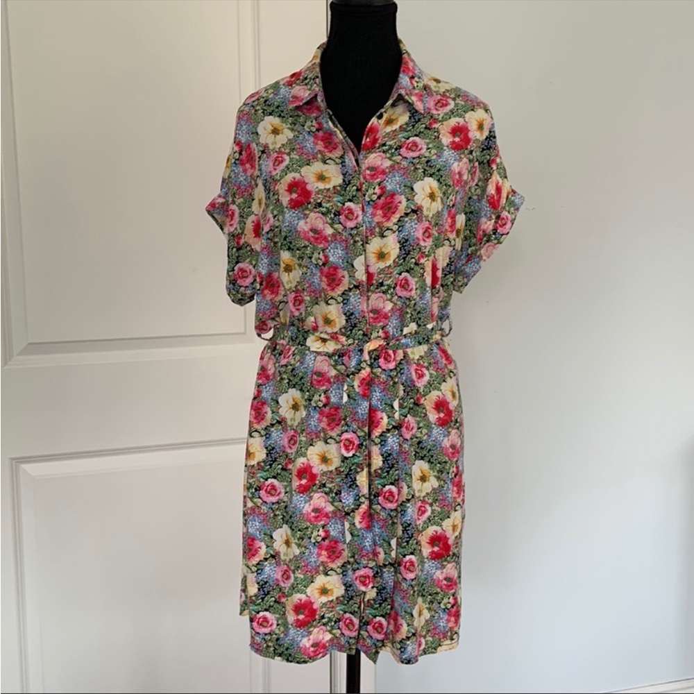 Floral Button-Up Dress